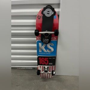 Red and Blue Skateboard for Men